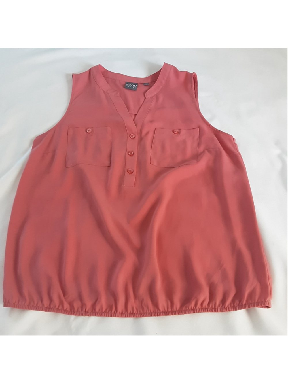 Women's Soho New York & Company Jeans Coral Sleeveless Top M